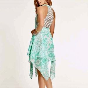 Guess Teal and Macrame Dress